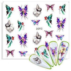 Water Decals Nail Tattoo Wolf Animal 3D Embossed Nail Sticker Flower Adhesive Manicure Slider Nail Art Tips Curve Graffiti Nail Design for Acrylic Nail Supplies Designer Nail Decorations for Women Girls Kids 3D Nail Art Stickers Decals