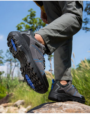 Waterproof Hiking Boots Mens Casual Shoes Walking Climbing Hiking Mountain Sport Boots Hunting Mens Slip-Resistant Climbing Shoes Lightweight Walking Shoes
