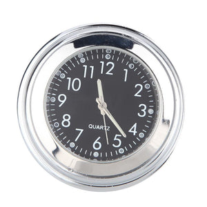 Waterproof  Motorcycle Handlebar Mount Quartz Clock Motorcycle Handlebar Motorcycle Handlebar Clock Motorcycle Modification Handlebar Mount Waterproof Quartz Clock Watch Accessories Watch Aluminum Luminous Clock Moto Black Accessories