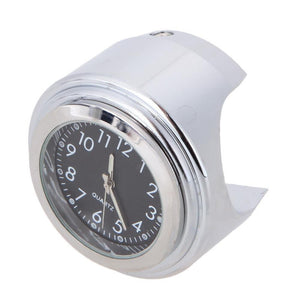 Waterproof  Motorcycle Handlebar Mount Quartz Clock Motorcycle Handlebar Motorcycle Handlebar Clock Motorcycle Modification Handlebar Mount Waterproof Quartz Clock Watch Accessories Watch Aluminum Luminous Clock Moto Black Accessories