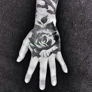 Waterproof Womens Temporary Sticker Tattoo Flower Rose Realistic Sketches For Arm Hand