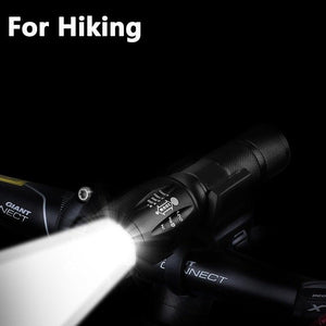Waterproof Z45 Led Flashlight Ultra Bright Waterproof MINI Torch T6/L2/V6 zoomable 5 Modes 18650 rechargeable Battery for camping tactica Led Mini Water-Resistant Torch Light For Indoor & Outdoor Camping Hiking Accessories Gear