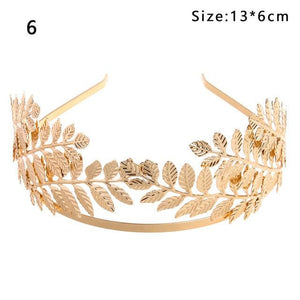 Western Fashion Retro Hair Bands For Women Wedding Metal Gold Leaf Butterfly Hair Headbands Girls Bride Gorgeous Hair Accessories For Women