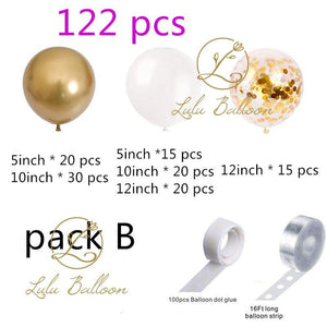 White Gold And Transparent Latex Air Balloons Pack For Baby Shower Birthday Party Decor Bridal Showers Baby Showers Wedding Party