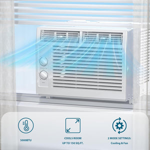 Window Air Conditioner, 7 Temp Dial, Cools up to 150 Sq.Ft.  A8501W