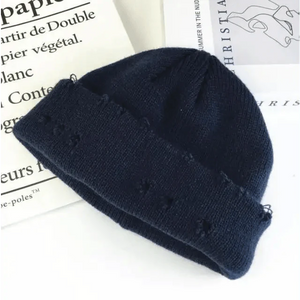 Winter Hat Women Knitted Fashion Warm Thick Hat Autumn Hip Hop Hole Beanies Unisex Basic Cap For Both Men Women Knitted Beanies Fashion Warm Hat