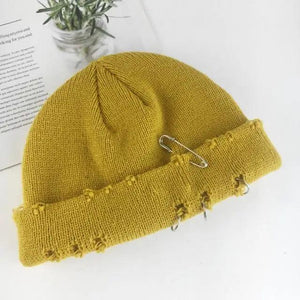 Winter Hat Women Knitted Fashion Warm Thick Hat Autumn Hip Hop Hole Beanies Unisex Basic Cap For Both Men Women Knitted Beanies Fashion Warm Hat