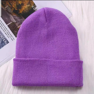 Winter Hats For Men Woman New Beanies Knitted Solid Cute Hat Girls Autumn Female Beanie Caps Warmer Stylish Ladies Casual Cap Outdoor Winter Adult Neutral Warm Hats Candy Color Knitted Woolen Hat for Women Men