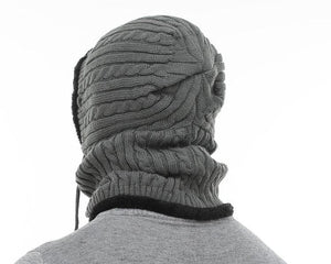Winter Knitted Hat Beanie Men Beany Skellies Beanies Winter Hats For Women Men Caps Gorgas Bonnet Mask Brand Hats Hooded Cowl Neckerchief with Drawstring Soft Balaclava Pullover Knitted Beanie for Adults Men Women Ski Caps