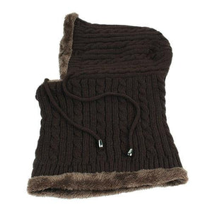 Winter Knitted Hat Beanie Men Beany Skellies Beanies Winter Hats For Women Men Caps Gorgas Bonnet Mask Brand Hats Hooded Cowl Neckerchief with Drawstring Soft Balaclava Pullover Knitted Beanie for Adults Men Women Ski Caps