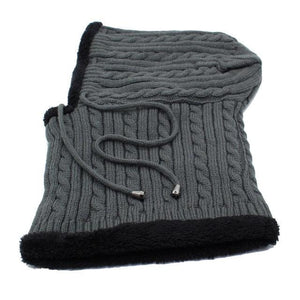 Winter Knitted Hat Beanie Men Beany Skellies Beanies Winter Hats For Women Men Caps Gorgas Bonnet Mask Brand Hats Hooded Cowl Neckerchief with Drawstring Soft Balaclava Pullover Knitted Beanie for Adults Men Women Ski Caps