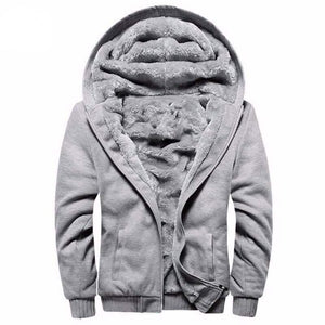 Winter Men's Hooded Long Sleeve Zipper Jacket