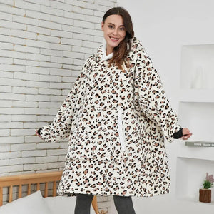 Winter Oversized Wearable Blanket Women Hoodies Sweatshirt TV Blanket With Sleeves Pullover Warm Soft Unisex Hoody Comfortable Sweatshirts For Autumn
