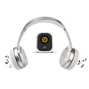 Wireless Foldable Headphones with Built-in Speaker
