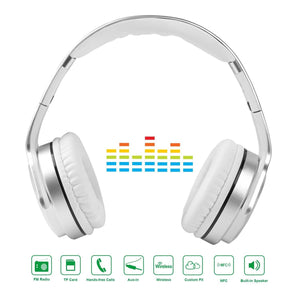 Wireless Foldable Headphones with Built-in Speaker