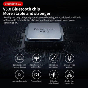 Wireless Headphones With Microphone Bluetooth Con Headset Earphones Updated Design with Industry Leading Sound & Improved Comfort, Long Wireless Range, Up to 24 Hours of Talk Time