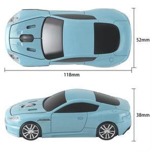Wireless Mouse Blue Car Shaped Design 1600DPI Mouse USB Optical  Ergonomic 3D Sports Car Mice For Laptop