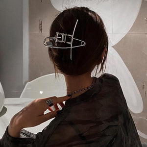 Woman Novelty Minimalist Dainty Design Irregular Hairpins Punk Style Metal Silver Hair Claws Barrettes Women Hair Accessories Hair Clips Hairgrip