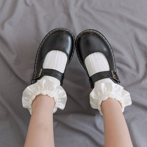 Woman Summer Ruffle Socks Short Socks Nylon Lace Socks Anime Cartoon Sweet Girls Hosiery Cosplay Costumes Accessories