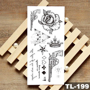 Womans Rose Flower Waterproof Temporary Tattoo Sticker For Arm Body Gorgeous Girls Tattoos