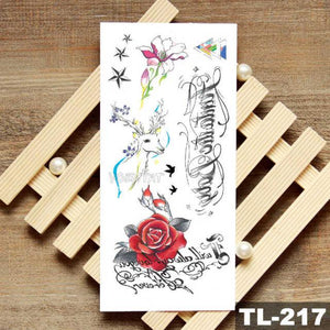 Womans Rose Flower Waterproof Temporary Tattoo Sticker For Arm Body Gorgeous Girls Tattoos