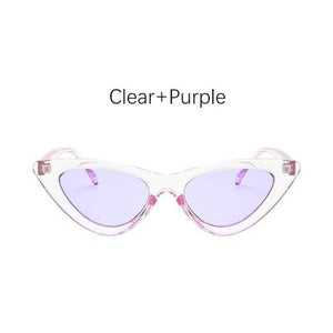 Women Elegant Black Summer Sunglasses Stylish New Popular Cat Eye Design Sunglasses For Woman New Small Eyewear Shades For Women Retro Summer Design Glasses