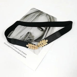 Women Elegant Elastic Stretch Wide Dress Belt  Big Chain Waistbands For Women Luxury Party Belts For Dresses