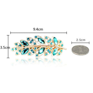 Women Fashion Rhinestone Horsetail Hairpin Spring Clip Ladies Luxury Jewelry Crystal Side Clip Gorgeous Ponytail Holder Hair Accessories For Women