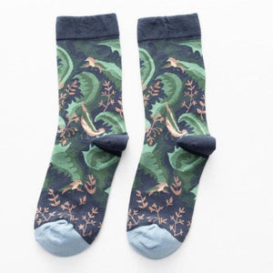 Women Long Sock Cartoon Print Creative Fashion Personalized Novelty Men Women Socks Winter Warm Comfortable Cotton Socks Running Cycling Socks For Men And Women