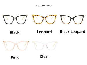 Women Luxury Cat Eye Sunglasses For Women Glasses Oversized Frame Transparent Lens Eyeglasses Computer Optical For  Prescription Glasses For Women