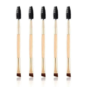 Women Makeup Brush 5Pcs Professional Black Eyebrow Inclined Flat Angled Brush Makeup Tool Wooden Pole Eyeliner Eyeshadow Women Cosmetic
