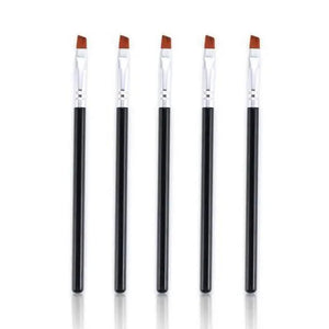 Women Makeup Brush 5Pcs Professional Black Eyebrow Inclined Flat Angled Brush Makeup Tool Wooden Pole Eyeliner Eyeshadow Women Cosmetic