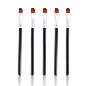 Women Makeup Brush 5Pcs Professional Black Eyebrow Inclined Flat Angled Brush Makeup Tool Wooden Pole Eyeliner Eyeshadow Women Cosmetic