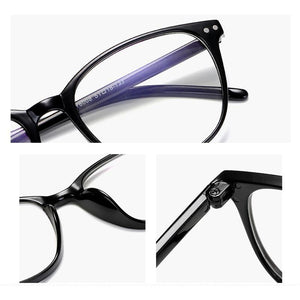 Women Myopia Glasses Ladies Blue And Anti Eye Strain Headache Computer Glasses  Transparent Lens Film Coated Oval Formed Myopia Glasses -1.0 -1.5 -2.0 -2.5 -3.0 -3.5 -4.0 -4.5 -5.0 -5.5