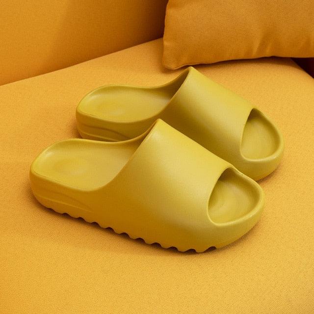 Women Platform Flat Slippers Outdoor Flip Flops Summer Beach Fashion Indoor Slippers Unisex Men Non-slip Slides Thick Sole Home House Cloud Cushion Sandals For Indoor And Outdoor