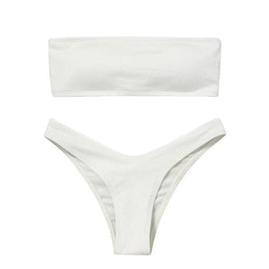 Women's Bikini High Waist Tummy Control Two Piece Swimsuit Swimwear Girl Beach Bathing Suit Woman Fashion Swimwear Padded High Waist Cheeky Bathing Suit