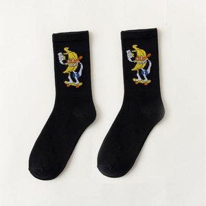 Women's Socks Combed Out Of Pure Cotton Colorful Cartoon Cute Funny Happy Kawaii Moon Strawberry Cactus Ankle Socks For Men And Women