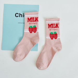 Women's Socks Combed Out Of Pure Cotton Colorful Cartoon Cute Funny Happy Kawaii Moon Strawberry Cactus Ankle Socks For Men And Women