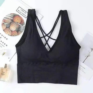 Women Sports Bra Sexy Brathable Sports Top Yoga Bra Push Up Top Female Gym Fitness Sports Underwear Female Seamless bra