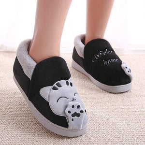 Women Winter Home Slippers Cat Shoes Non-Slip Soft Winter Warm House Slippers Indoor Bedroom Couples Shoes Womens Slippers Slip On Memory Foam House Outdoor Indoor Warm Fuzzy Plush Slippers