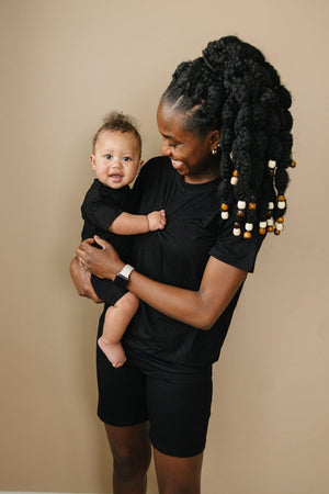 Women's Bamboo Tee & Bike Shorts - sold as separates
