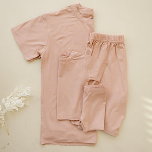 Women's Bamboo Tee & Bike Shorts - sold as separates