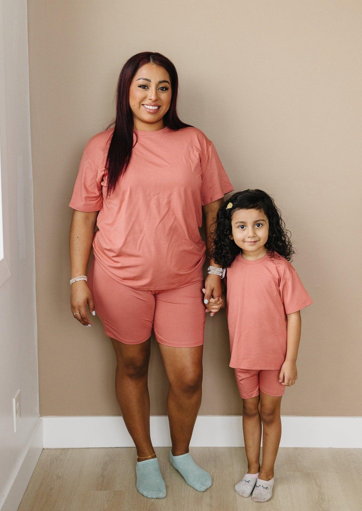 Women's Bamboo Tee & Bike Shorts - sold as separates