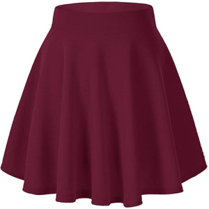 Women's Basic Versatile Flared Mini Skater Skirt