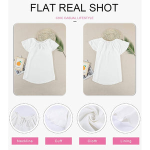 Women's Casual Boho V Neck Tops Drawstring T Shirt