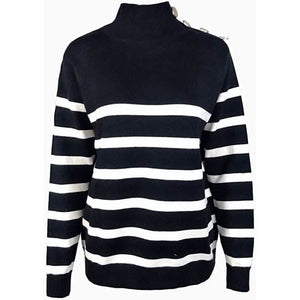 Women's Casual Long Sleeve Crewneck Patchwork Knit Sweater Top