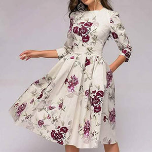 Women's Floral Vintage Dress