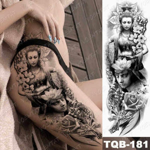 Womens Large Tattoo Eye Lion Waterproof Temporary Sticker Realistic Big Luxury Tattoo Modern Design