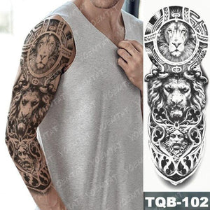 Womens Large Waterproof Temporary Sticker Tattoo Tiger Fox Luxury Design From Wonderland