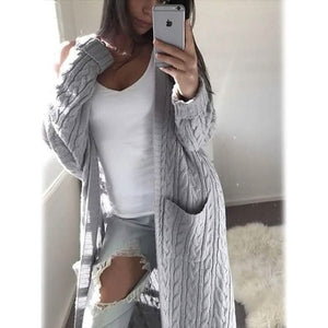 Women's Pocket Knitted Cardigan Sweater
